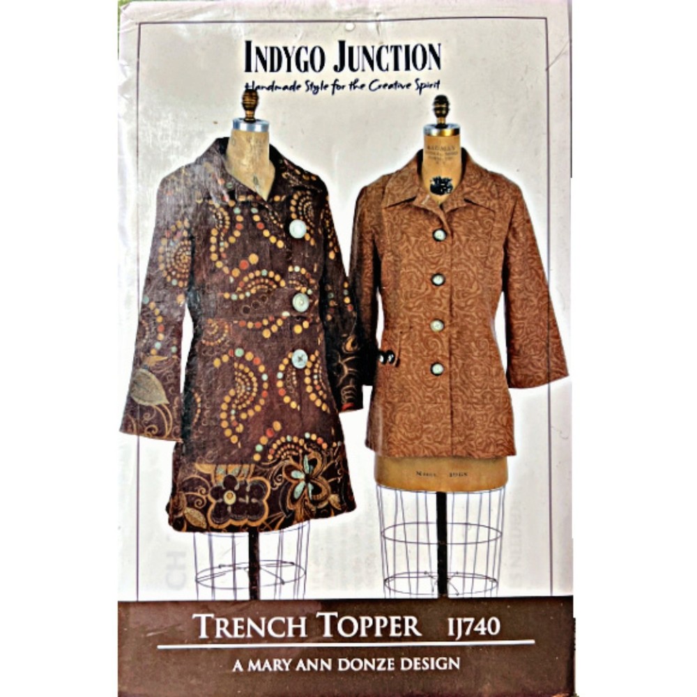 Indygo Junction - Trench Topper - Mary Ann Donze Design - Size S-XL